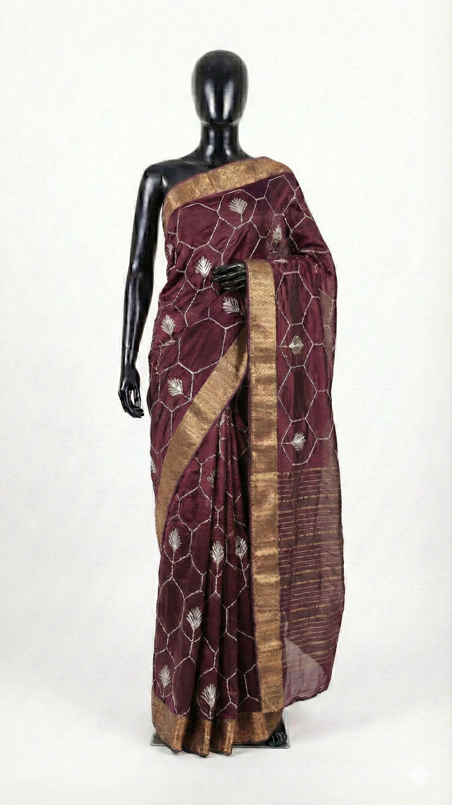 Silk Saree with Gold Zari Work